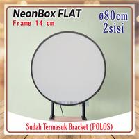 Gambar Neon Box Bulat 80cm 2sisi - POLOS (RF140 FF80 2S) dari SLIMLITE Kota Surabaya 1 Tokopedia
