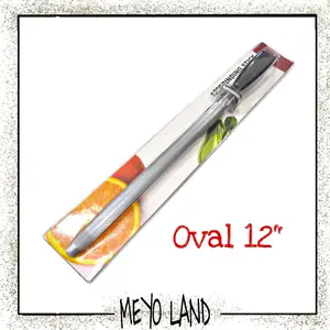 Asahan Pisau Stik OVAL BAJA KARBON 12in penajam BAGUS Pengasah gunting