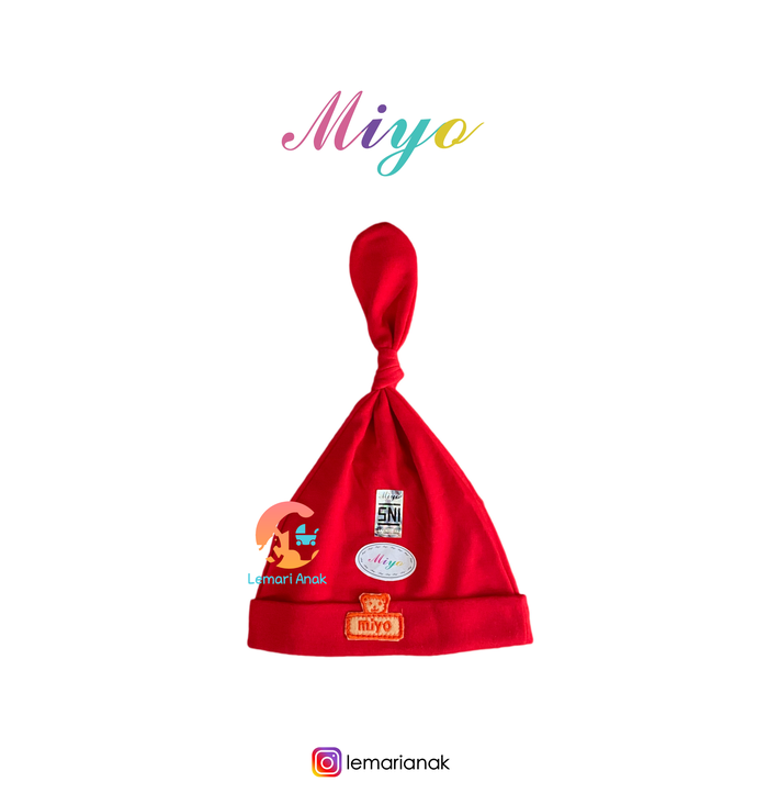 Gambar MIYO Red Topi Tali Newborn dari lemarianak Kota Administrasi Jakarta Timur Tokopedia