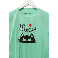 Gambar Habitat Girl - Meouw T-Shirt Yellow - Kaos Katun Kuning Sablon Rubber - Hijau dari Mal Golden Truly Store Kota Administrasi Jakarta Utara 5 Tokopedia