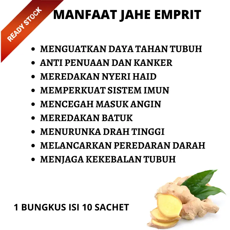 jahe rempah instan herbal isi 10 sachet 1