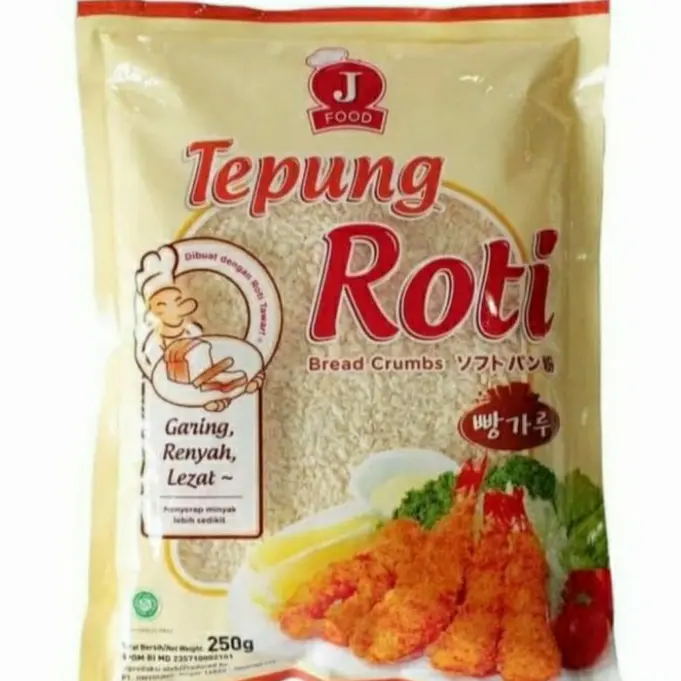 J Food Tepung Roti Bread Crumbs 250gram