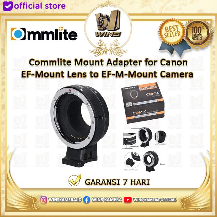 Gambar Commlite Mount Adapter for Canon EF-Mount Lens to EF-M-Mount Camera dari WINS OFFICIAL STORE Kota Administrasi Jakarta Utara Tokopedia