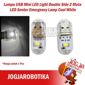 Lampu USB Mini LED Light 2 Sisi Mata Senter Emergency Lamp Cool White