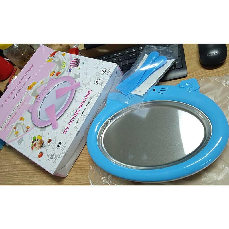 Alat pembuat Es Krim ice Cream roll yogurt maker instant portable 4