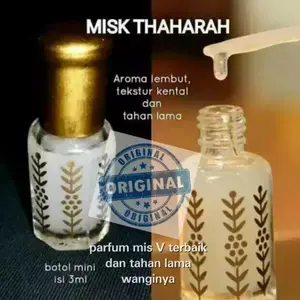 misk thaharah original saudi random warna 6ml %non alkohol halal