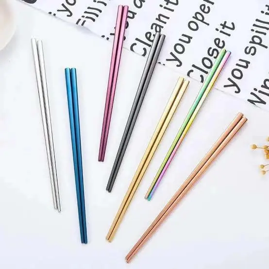 Sumpit Pipih Korea Polos Warna Warni/ Sumpit Korea Polos Sepasang 1