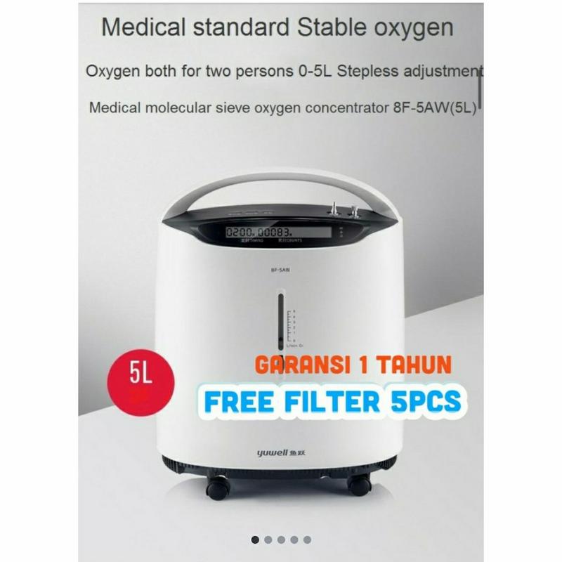 8F-5AW Oxygen Concentrator / Mesin Oksigen Portable 5L 93% Medical ...