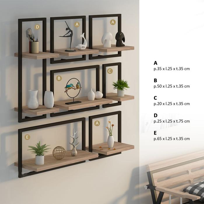Jual Rak Ambalan Dinding Marking Wall Shelf [7 PCS] - Kab. Tangerang ...