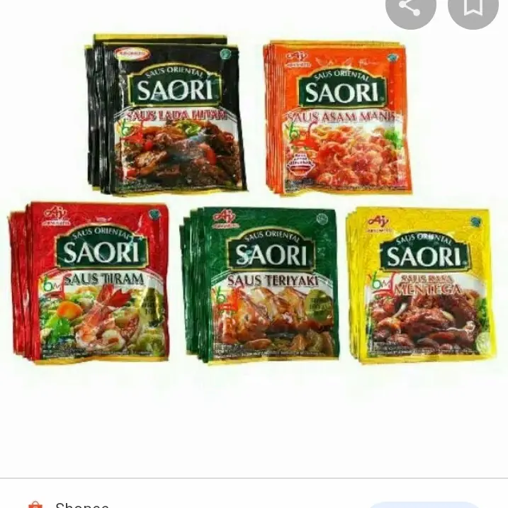 saori sachet all variant(saos tiram,asam manis,teriyaki,lada hitam dll