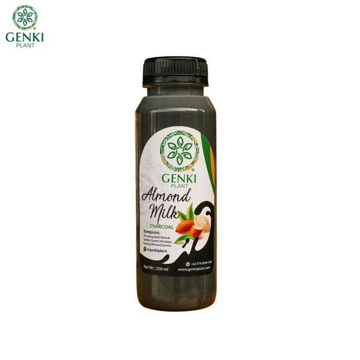 Gambar Almond Milk Charcoal - 250 ml dari Genki Plant Kota Administrasi Jakarta Utara Tokopedia