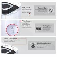 Gambar MESIN CUCI TOSHIBA VH-H95MN VH 95 MN 2 TABUNG 8,5 KG JET SPIN dari Dunia Elektronik Mall Kota Bekasi 5 Tokopedia