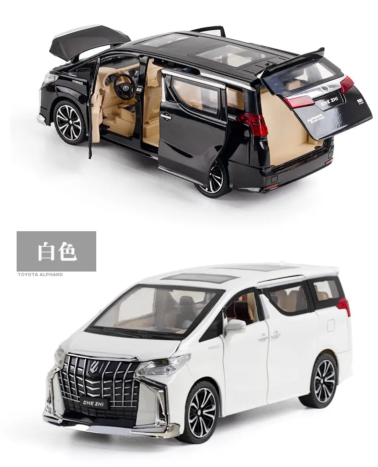 1:24 Toyota Alphard 2020 CBU Facelift Hybrid Diecast Mobil Miniatur