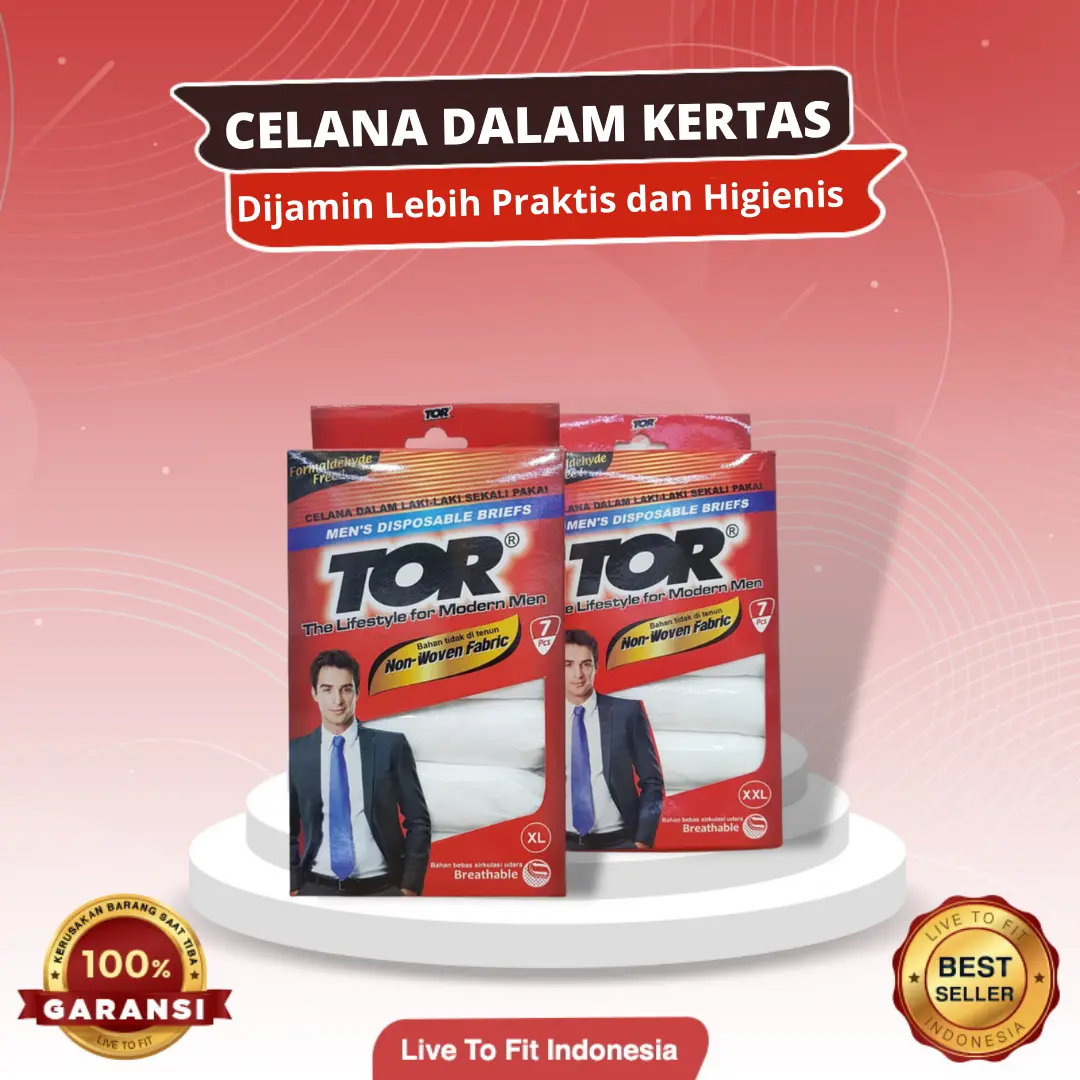 Celana dalam kertas Pria / Disposable Underwear sekali pakai TOR Murah