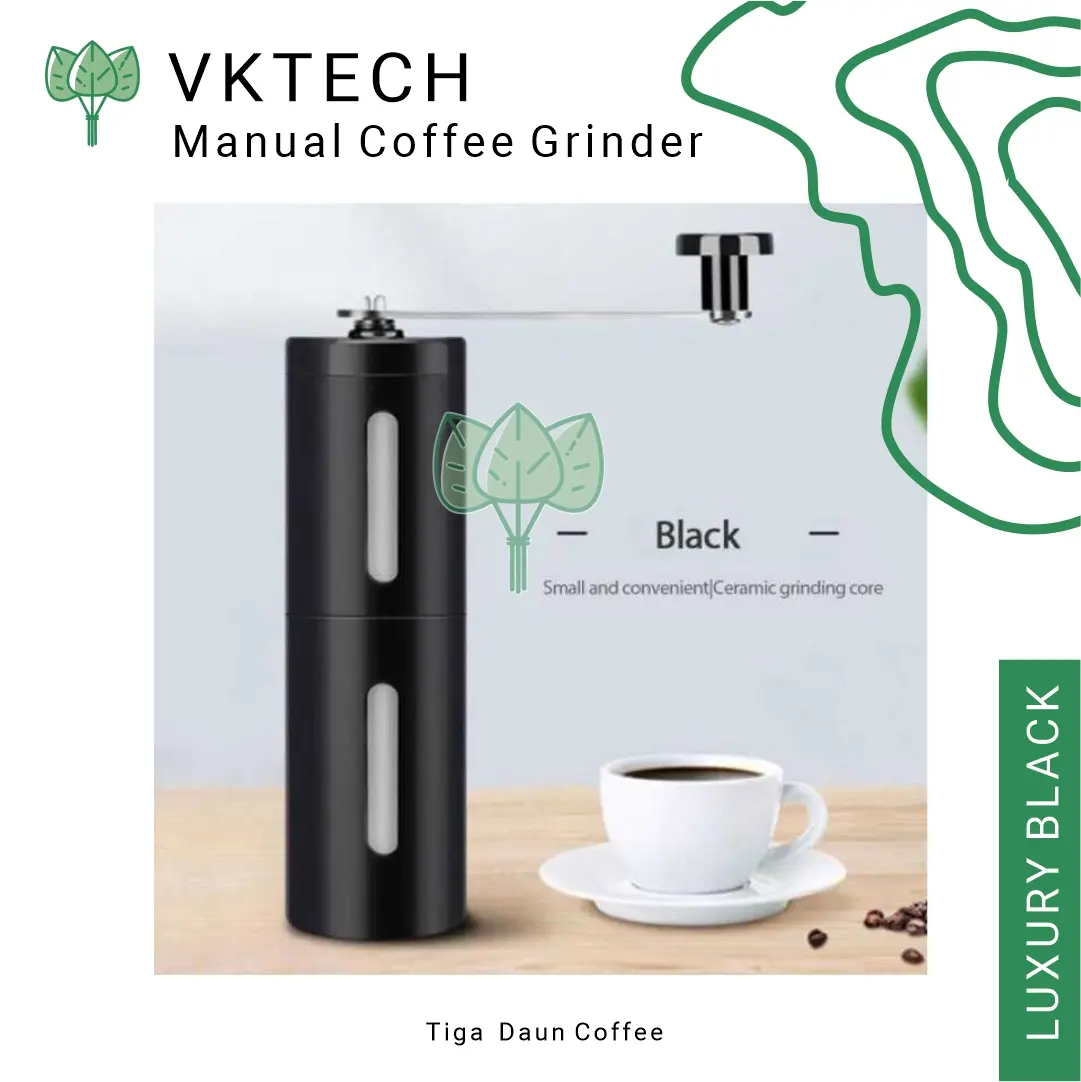 BLACK MANUAL COFFEE GRINDER Handy Coffee Grinder Stainless Gilingan