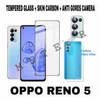 Gambar OPPO RENO 5 4G 5G TEMPER GLASS SKIN CARBON CAMERA PROTECTOR 3IN1 dari METEOR SHOP_NEW Kota Tangerang 1 Tokopedia