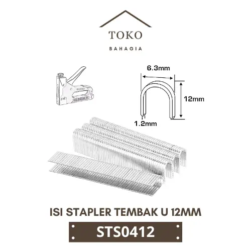 Isi Steples Tembak HSG1405 U-Staples (10 mm) INGCO STS0412 Refill Paku