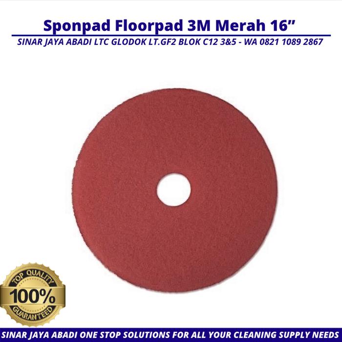 Gambar Spon / Buffing Pad Mesin Polisher Poles Lantai Floor Pad 3M 16 inch dari Sinar Jaya Abadi CPS Kota Administrasi Jakarta Barat Tokopedia