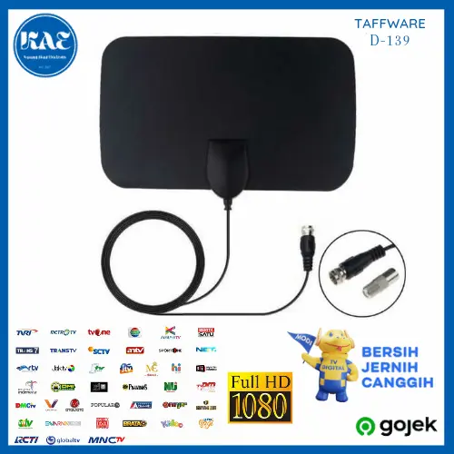 Antena TV Digital DVB-T2 4K High Gain 25dB TFL-D139 ORIGINAL Taffware
