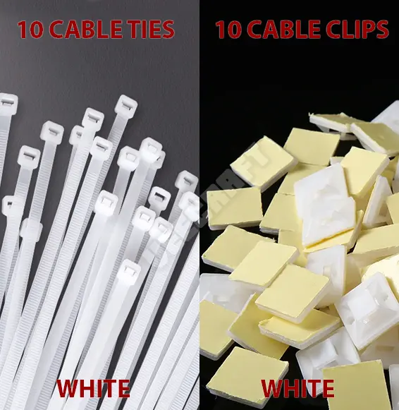 Gambar Paket 10 Pcs Cantelan Kabel 20x20mm Plus 10 Pcs Cable Ties Black 10mm dari veecraft media Kota Depok 5 Tokopedia