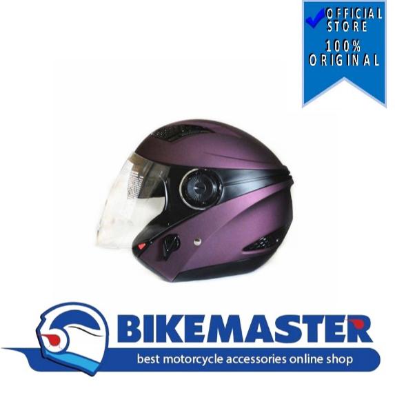 Gambar Helm Zeus ZS-610 Matt Purple/Ungu Half Face - M dari Bike Master Kota Bandung Tokopedia
