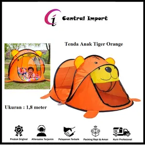 Tenda anak kemping Jumbo 1,8 meter - Import - Lucu - tiger