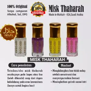 misk thaharah original saudi parfum wanita non alcohol halal rendem