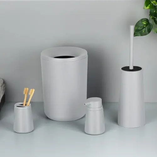 PERLENGKAPAN KAMAR MANDI - BATHROOM SET JUAN GREY (4)