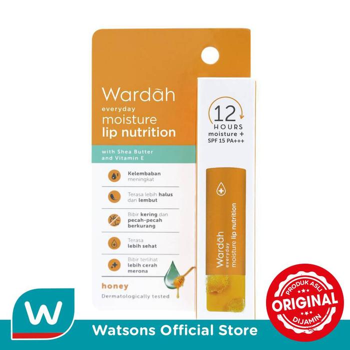 Gambar Wardah Everyday Moisture Lip Balm Honey 4g dari Watsons Indonesia Official Store Kab. Tangerang Tokopedia