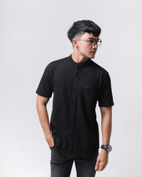 Gambar iNeat Kent Black Short Sleeve Slimfit Pique Shirt - S dari iNeat Kota Administrasi Jakarta Timur 2 Tokopedia
