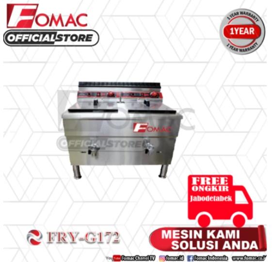 Gas Deep Fryer Penggorengan Makanan 17 Liter 2 Basket FRY-G172 FOMAC 0