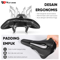 Gambar West Biking Saddle Sepeda MTB Comfortable Jok Sepeda Empuk Nyaman - Merah dari West Biking Indonesia Jakarta Utara 4 Tokopedia