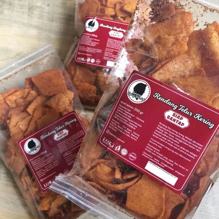 Keripik Rendang Telur Telor Kering Minang Padang Payakumbuh Asli 200gr 3