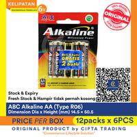 Gambar ABC Alkaline AA 6 PCs Pack (1 Carton = 6 Pcs x 12 Packs) dari Cipta Trading Kota Administrasi Jakarta Barat 1 Tokopedia