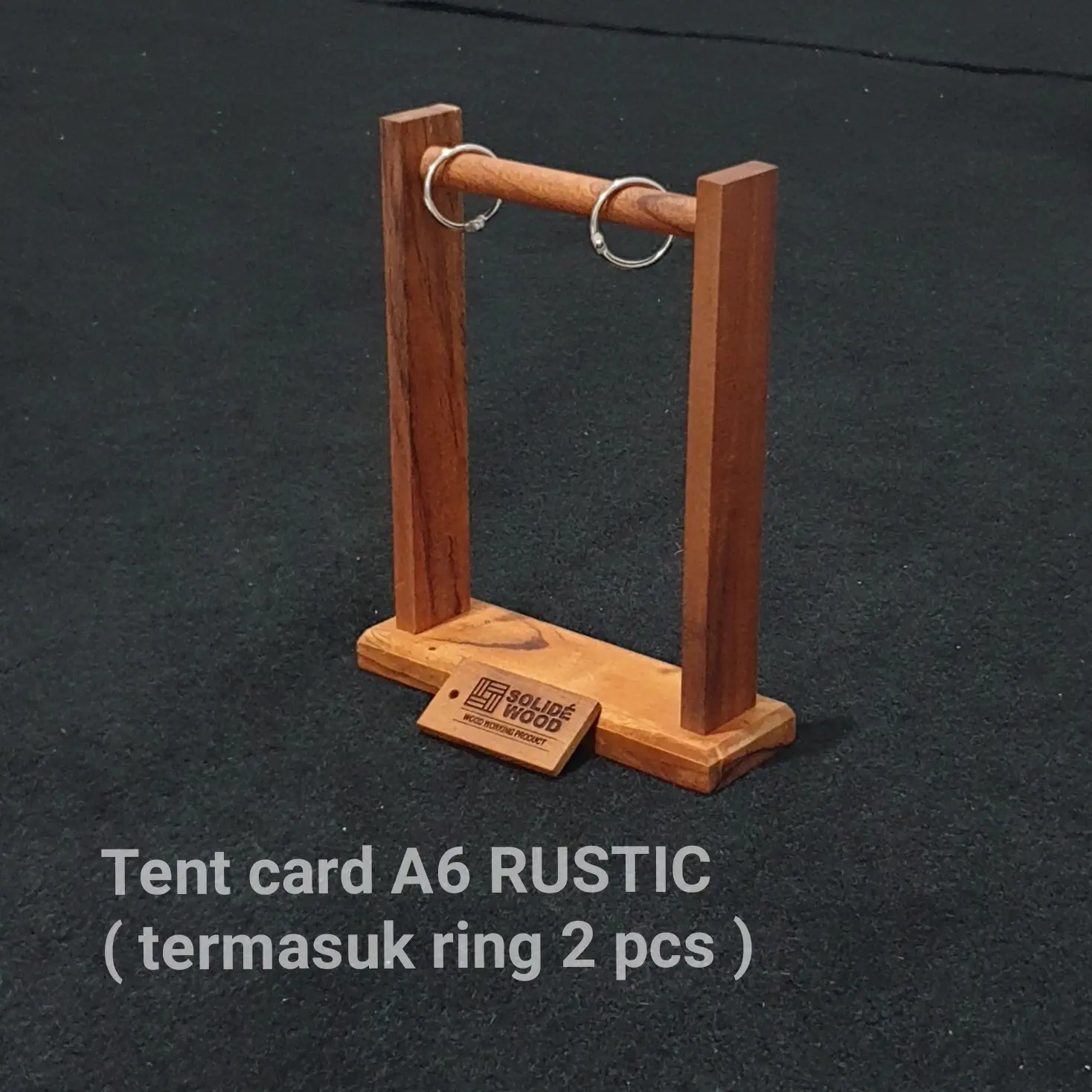 Tentcard A6 RUSTIC tent card stand dudukan menu