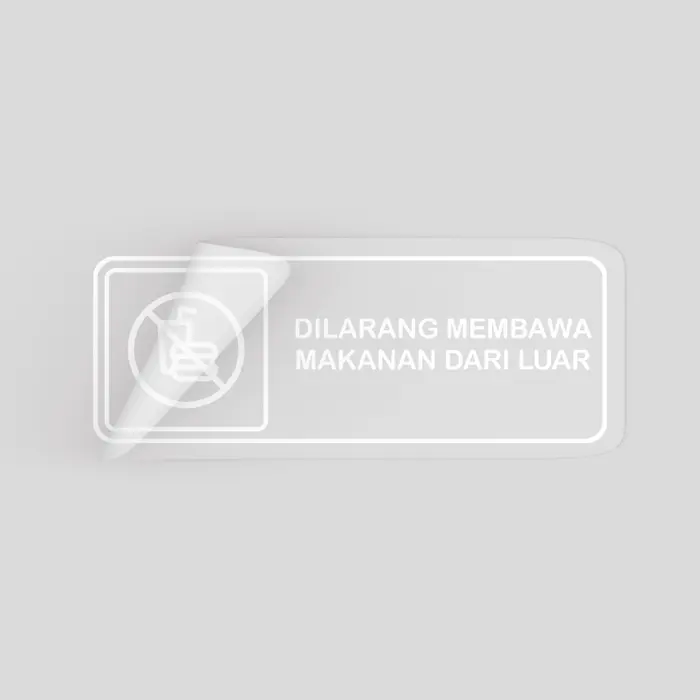 Gambar Sign Dilarang Membawa Makanan Dari Luar Sticker Outdoor - INPI HOUSE - Hitam dari INPI HOUSE Official Kota Bandung 5 Tokopedia