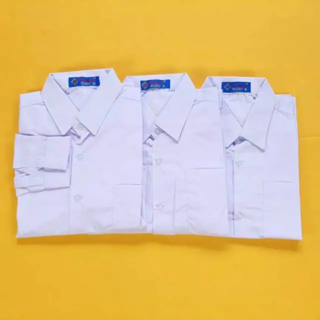 Baju Seragam Sekolah Lengan Panjang Polos SD SMP SMA ( MERK SERAGAM )