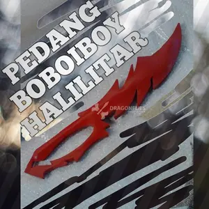 Pedang Boboiboy Halilintar Mainan Replika Busa Hati EVA Foam Warna Red Signal Glossy Panjang 65cm