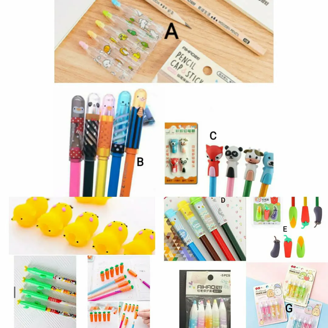 Tutup Pencil Cover Cap Holder Extender Lucu Unik Serbaguna Multifungsi