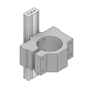 Clamp Spindle CNC Router Trimmer untuk aluminium profile 2040 D 65mm