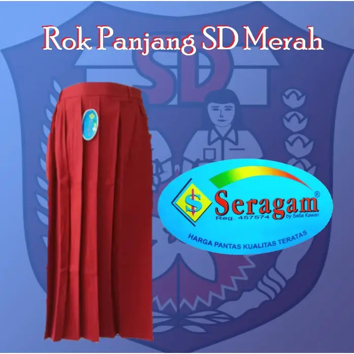Rok Sekolah Panjang Rempel SD ( MERK BULLOVA DAN SERAGAM )