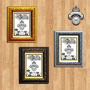 Bingkai Figura Frame Foto 4R (10X15 CM) Ukir Gold/Cokelat/Silver