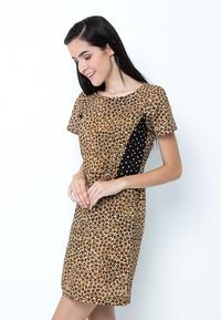 Gambar Dress batik Pekalongan Ayura Brown dari Batik Etniq Craft Kota Bekasi 2 Tokopedia