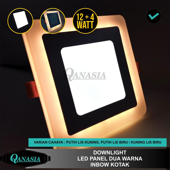 Gambar Lampu Downlight LED Plafon 2 Dua Warna 12 Watt + 4W Inbow dari Qanasia Kota Tangerang Tokopedia