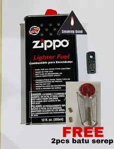 Original Fluid 355ml Zippo Authentic + Rubber Seal