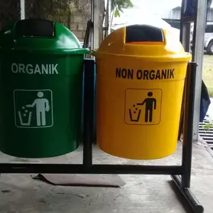 tempat sampah gantung 2 drum plastik