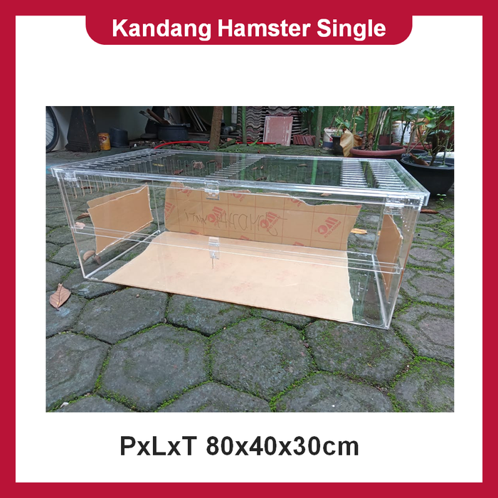 Gambar Kandang Hamster Akrilik Custom PxLxT 80x40x30cm dari Omarmika Kota Bekasi Tokopedia