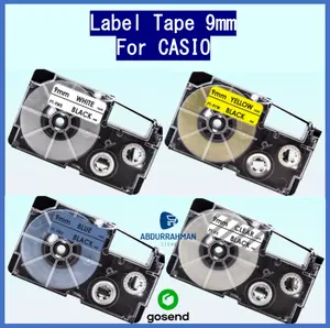Label Tape 9 12 18 mm for Casio EZ Label Tape Printer 9mm 12mm 18mm KL 60 100 120 200 P1000