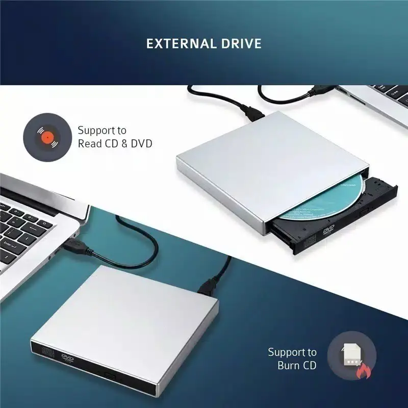 external DVD drive slim portable optical drive writer burner rewriter