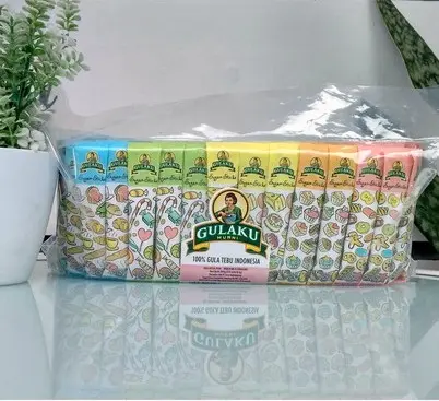 GULAKU Stick 8 gr - Gula Pasir Stik isi 125 sachet x 8gr ( 1 Kg ) 0